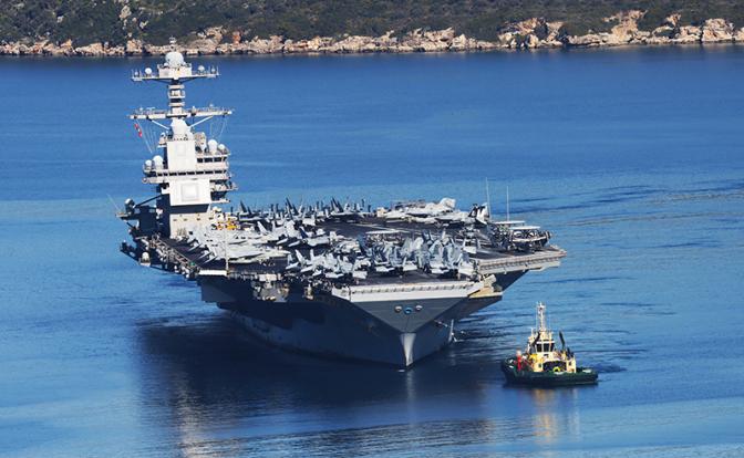 На фото: авианосец ВМС США Gerald R. Ford