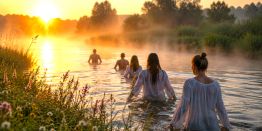 Как девушки «зажигают» на Купалу - 2026: Игры в любовь на берегу реки