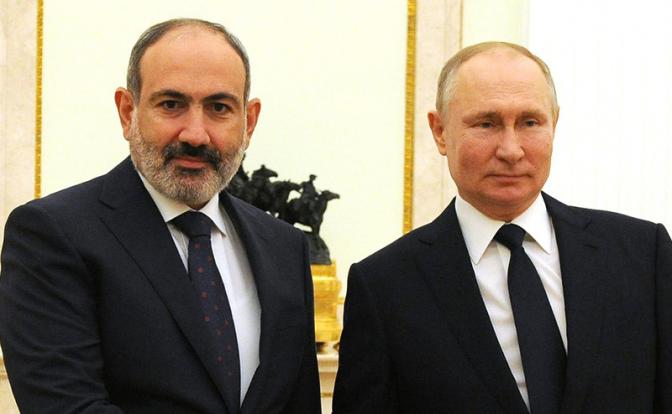На фото: президент РФ Владимир Путин и премьер-министр Армении Никол Пашинян