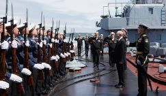 Путин с борта РКР «Варяг»: «Терпеть разбой Запада на морских дорогах Москва больше не намерена»