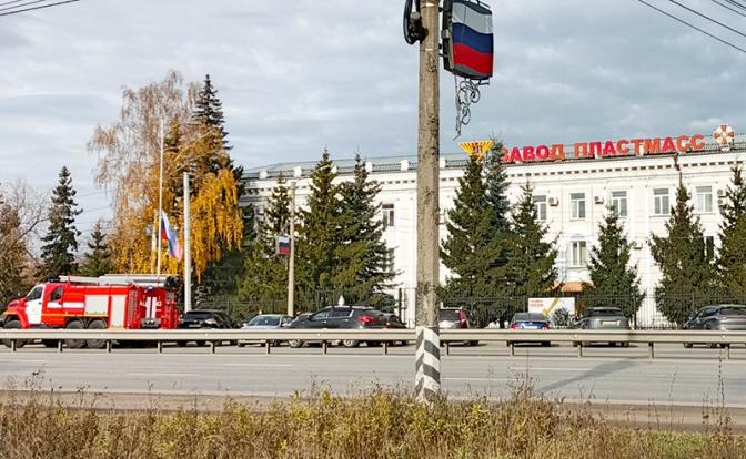 На фото: вид на завод "Пластмасс", где произошел взрыв,  Копейск, Челябинская область, 2025 год.