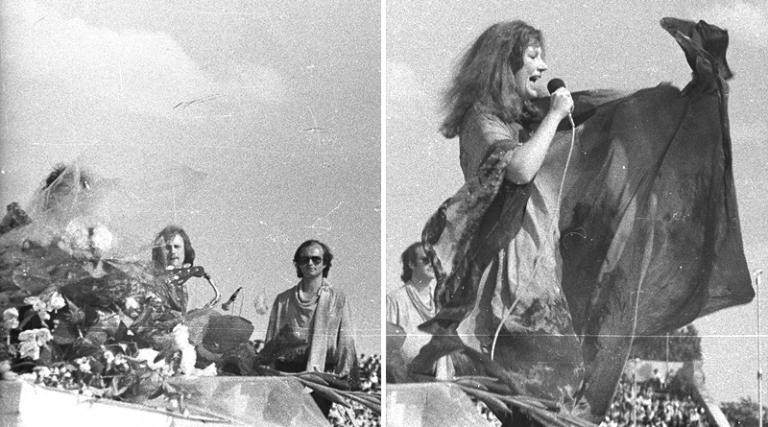 На фото: Алла Пугачева во время выступления на стадионе Динамо в Ставрополе, 1979 год.